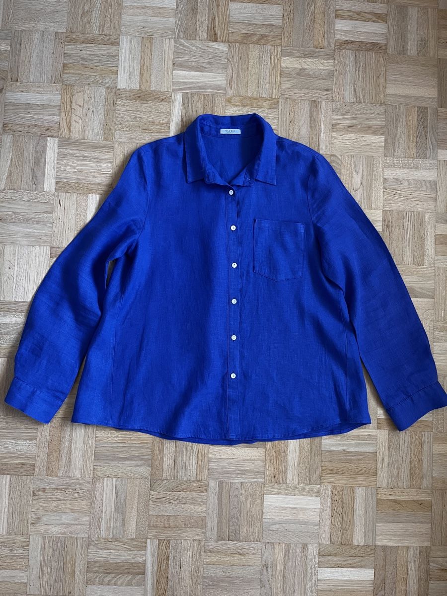 Globus Camicette: Globus Bluse blau Gr. 40 , 100% Leinen – Usato da Zürich venduto da Kleanthy 4