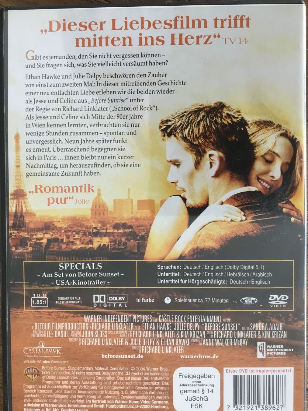 Tutti i DVDs: Before Sunset DVD - – Usato da Thierachern venduto da sweden08 1