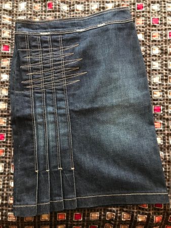 Jupe en jeans BISCOTE, taille 36, coton elastan