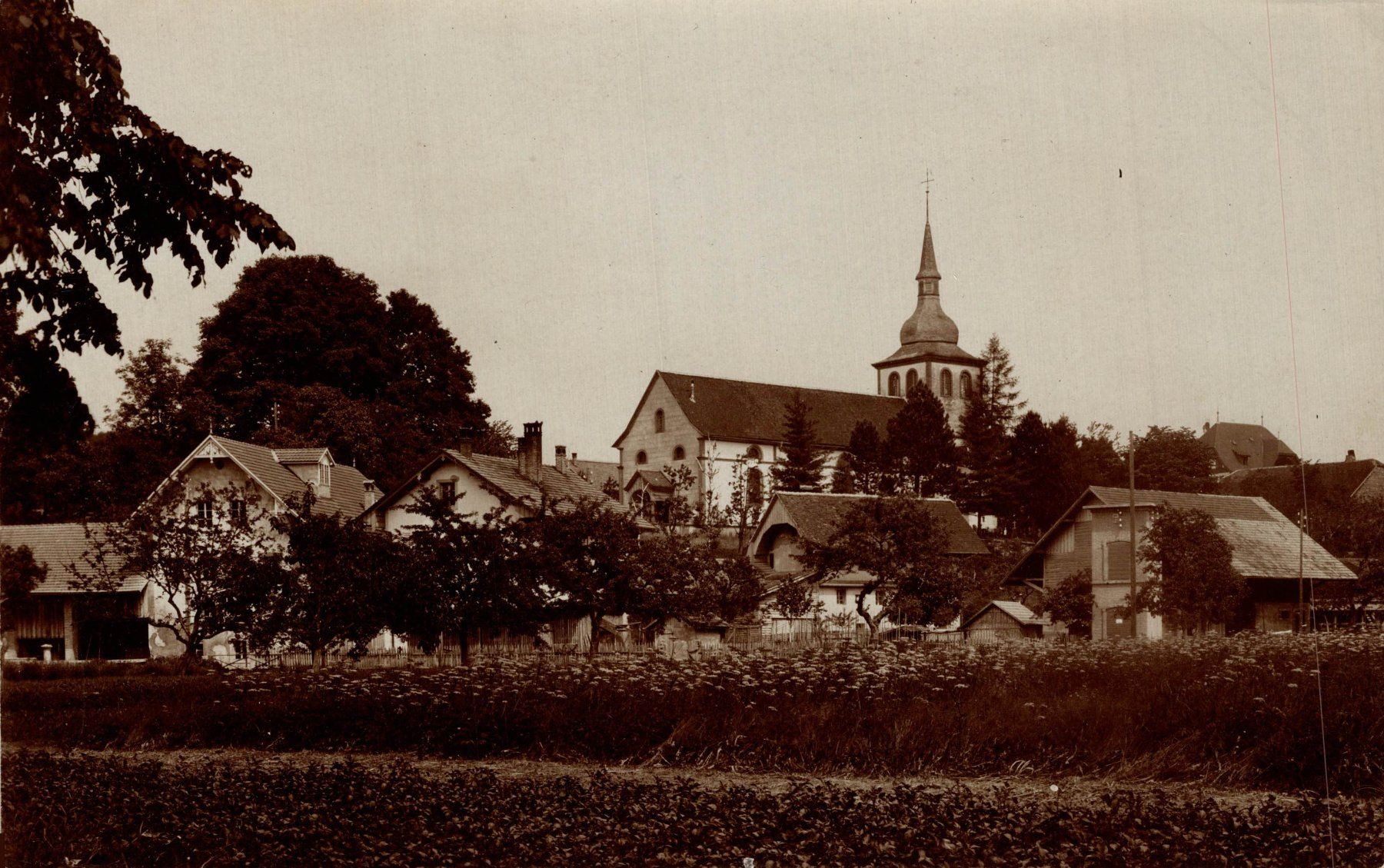 Ansichtskarten: Marly. Kirche Saint Pierre et Paul – Gebraucht aus Bronschhofen von Astore