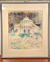 Vintage signed Watercolor Painting - Opera and Ballerinas