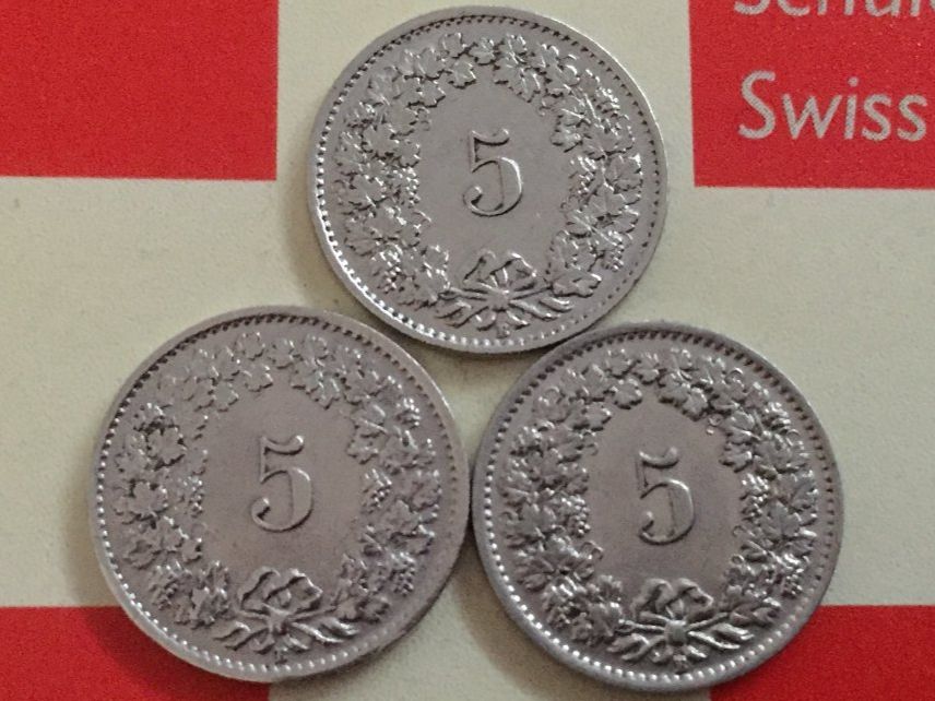 Tutti le monete: 5 Rappen - TRIO 1939 Ni – Usato da Elsau venduto da herbybay 1