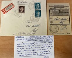 Lettre recommandée 31.01.1944 en Moselle