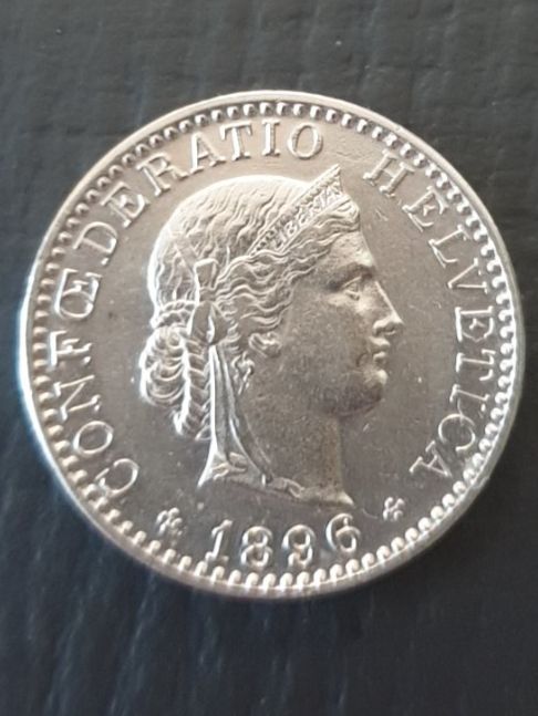 Tutti le monete: 20 Rappen 1896 Super Erhaltung!! – Usato da Biel/Bienne venduto da underdogs