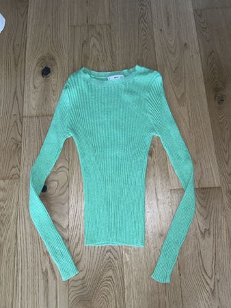 Mango Rippenstrick Pullover, Gr. S, Mintgrün, Top Zustand!