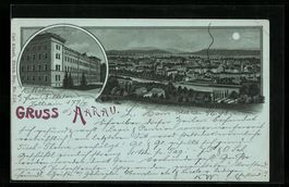 Mondschein-Lithographie Aarau, Kaserne, 