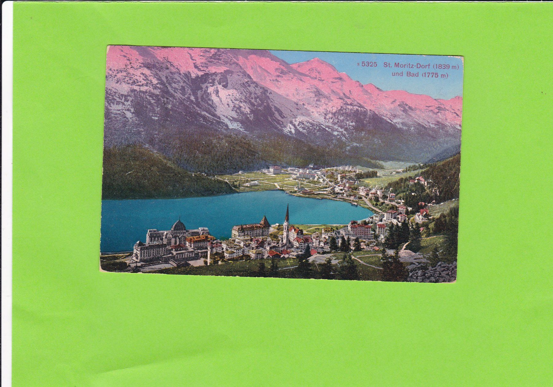 Cartoline postali: St. Moritz Bad und Dorf – Usato da St. Peterzell venduto da neckertal