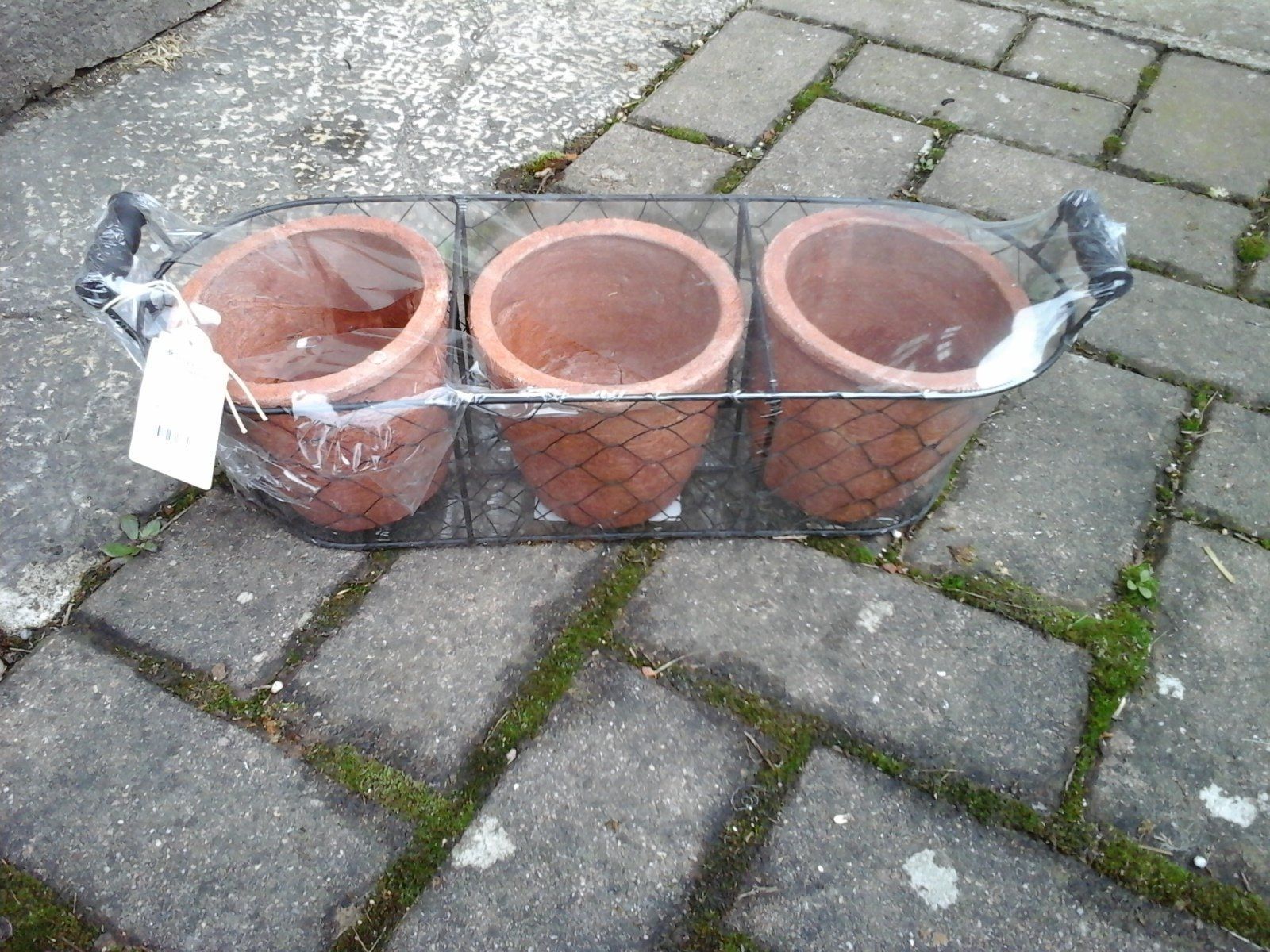 Vasi per fiori: Panier avec pots – Nuovo e nell'imballaggio originale da Vicques venduto da prairie0809