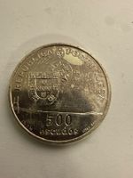 Portugal 500 Escudos Silbermünze Brücke, Jahr 1998