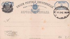 seltene Ganzsache PERU 1889