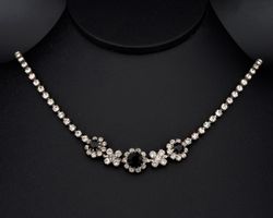 Vintage Halskette mit Strass