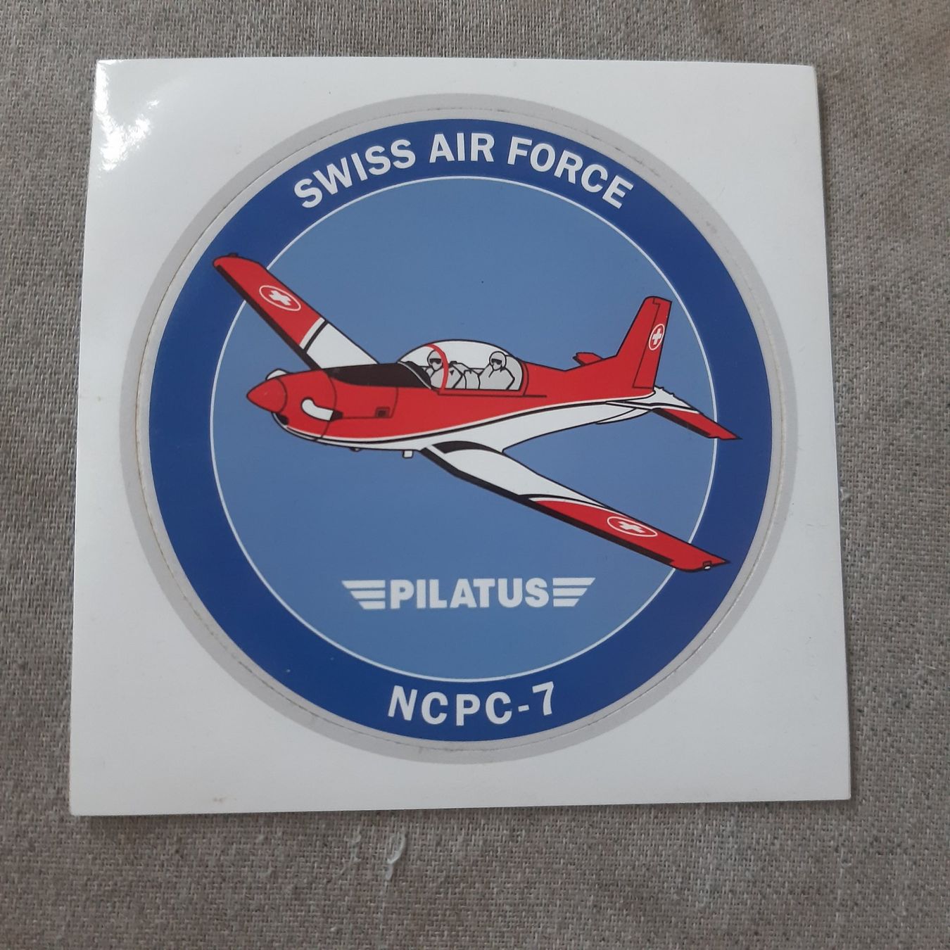 Cartoline postali: Aufkleber Schweizer Luftwaffe Pilatus PC-7 – Usato da Giffers venduto da attila07