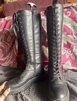 Schnürstiefel Combat Boots schwarz 37