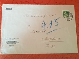 1935  - Sitzende Helvetia -  nach Müllheim -  ab 3.-- /  534