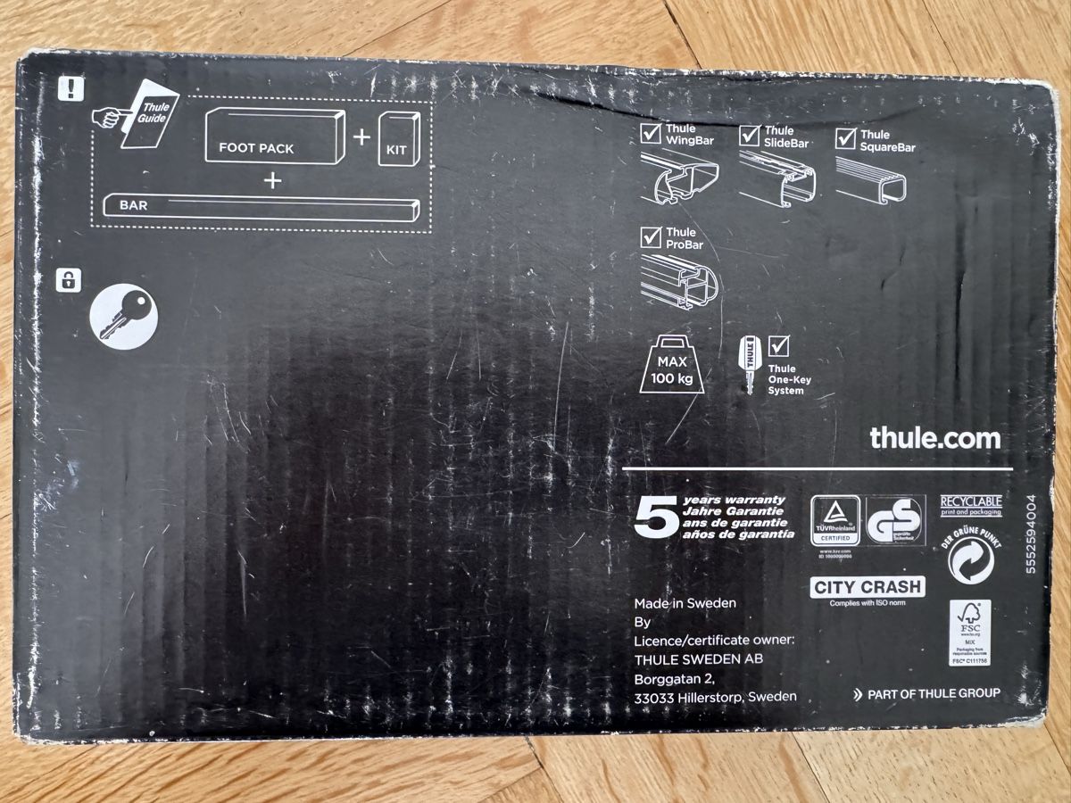 Thule Portapacchi: Thule - Dachträger (Rapid System 753 & WingBar) – Usato da Sierre venduto da sevenworlds 4