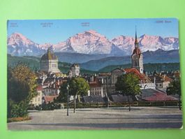 Ansichtskarte: Bern mit Mönch, Jungfraujoch,Jungfrau ca.1924