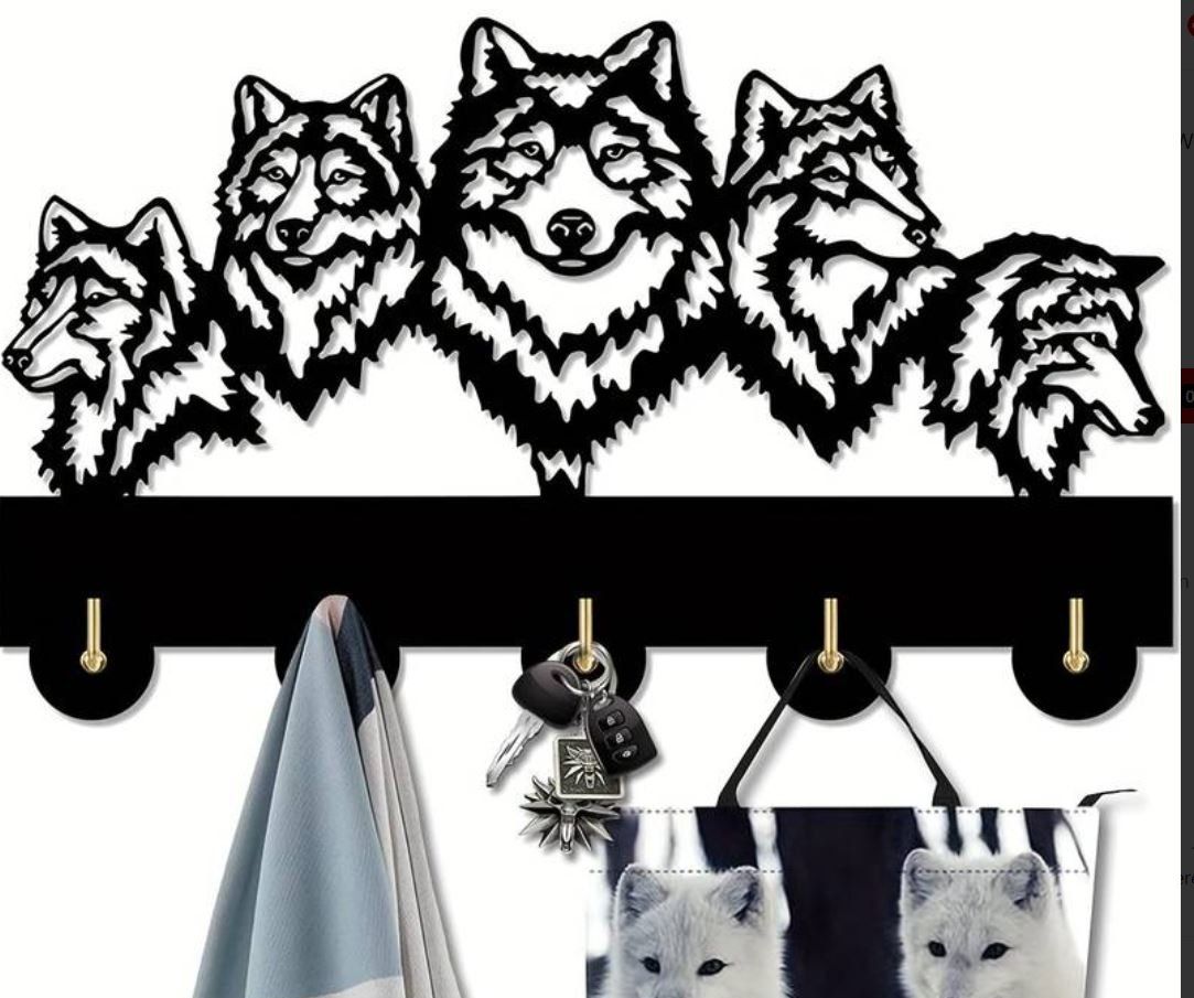 Guardaroba: Wandgarderobe mit Wolf (28.5 cm) – Nuovo e nell'imballaggio originale da Langenbruck venduto da Gumsi