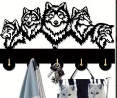 Wandgarderobe mit Wolf (28.5 cm)