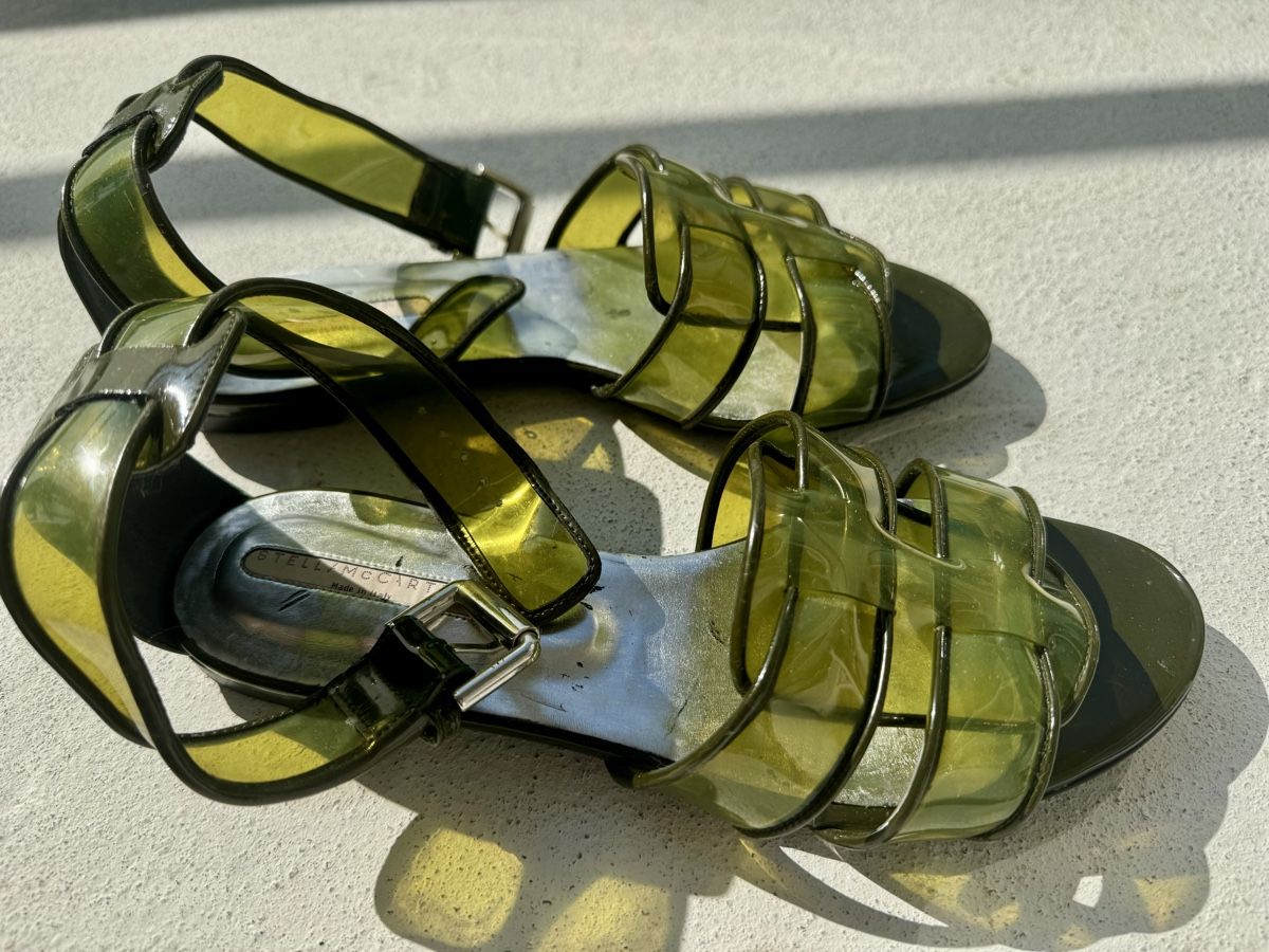 Stella McCartney Scarpe da donna: Stella McCartney Sandals olive green – Usato da Zuerich venduto da Koralle8 6