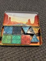 Magnetic Tiles Set with Storage Tin good condition