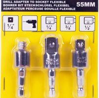 Adapter für Steckschlüssel 1/4/3/8 /1/2 Zoll x 55mm flexibel