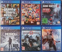  PS4 Spiele Set mit 6 Spielen gemäss Abbildung 