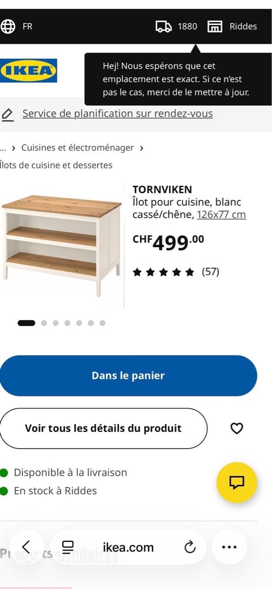Ikea Cuisines complètes: Îlot de cuisine  – D'occasion à Blonay par Adrien_Pedro 4
