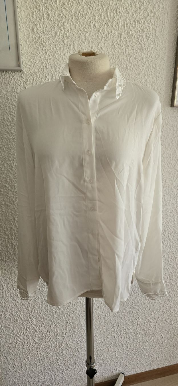 Camicette: Chemise blanche col brodé taille L neuve – Nuovo (secondo la descrizione) da Martigny venduto da pivert03 1