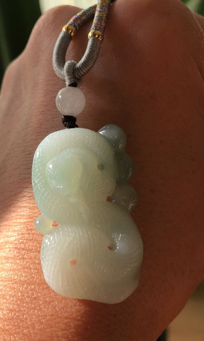 Ciondoli: Jade - handgeschnitzter Schlangenanhänger – Nuovo e nell'imballaggio originale da Bubendorf venduto da JadeParadise 3