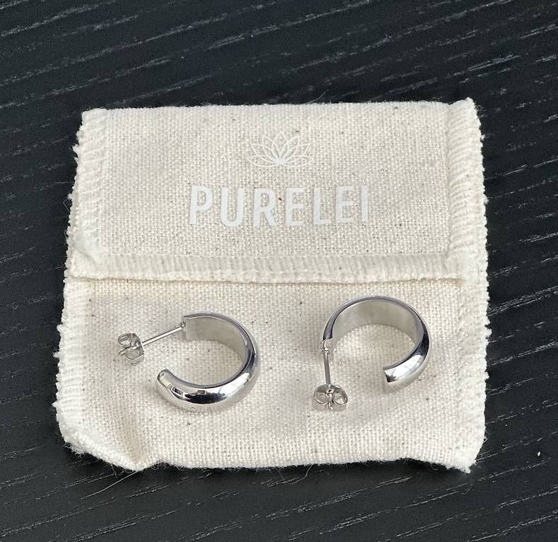 Orecchini pendenti & Orecchini a lobo: Purelei Ohrringe, silbrig, schlicht – Nuovo e nell'imballaggio originale da Zürich venduto da mel_v8qp