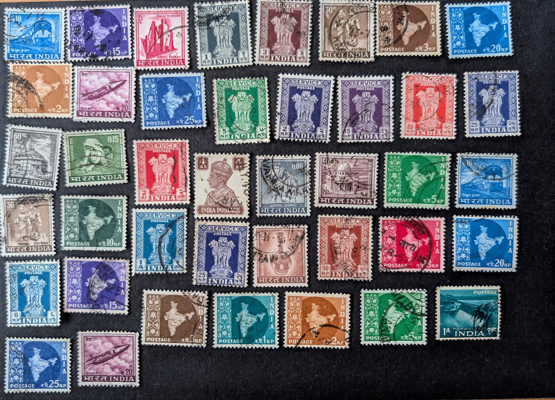 Tutti i francobolli: Lot indischer Marken – Usato da Hittnau venduto da stamps_and_coins
