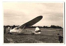 6 Fotografien Segelflug, Segelflugzeug K