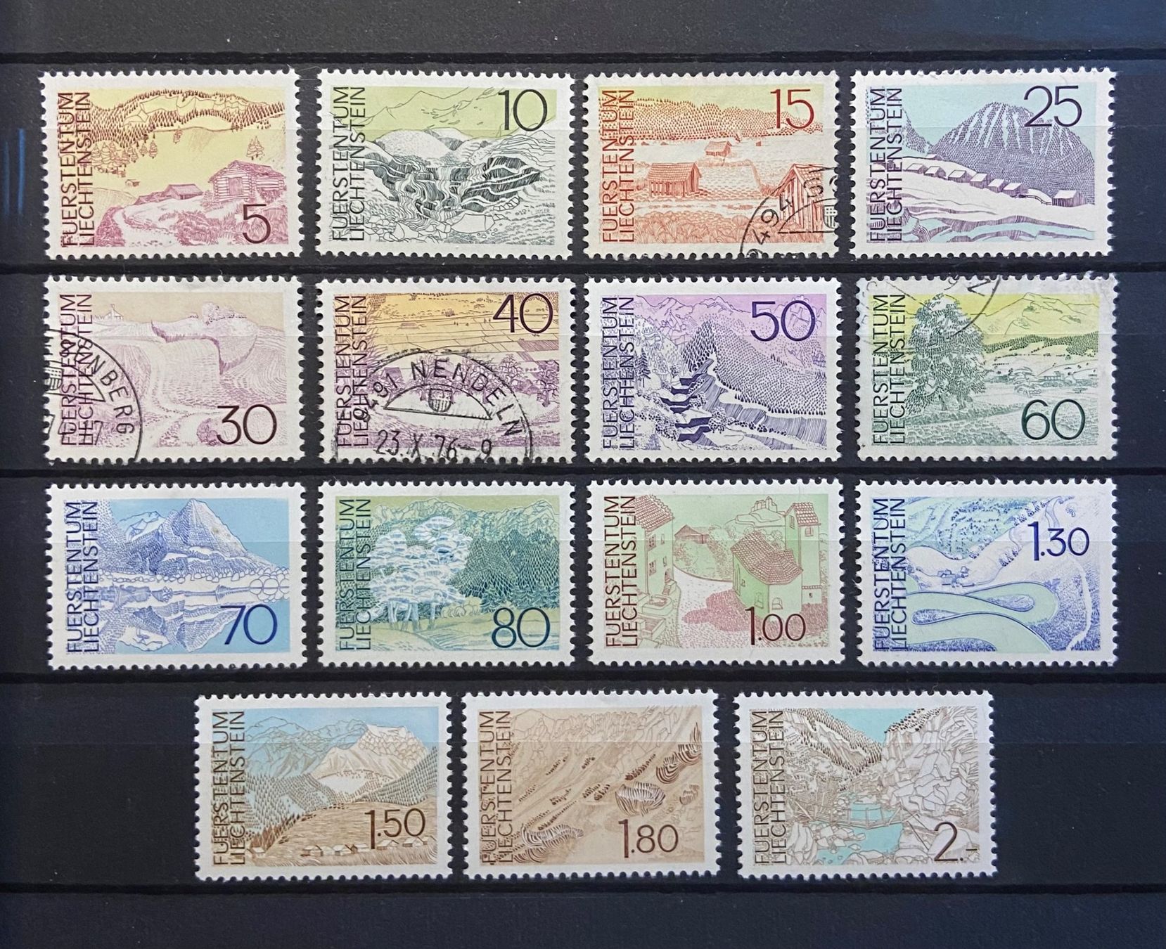 Tous les timbres: Briefmarken Liechtenstein: Landschaften – D'occasion à Münchringen par Hegelime-38