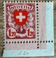 MA139) 164. Pf1 Abart HFLVETIA postfrisch Eckrand Kt. 80.-