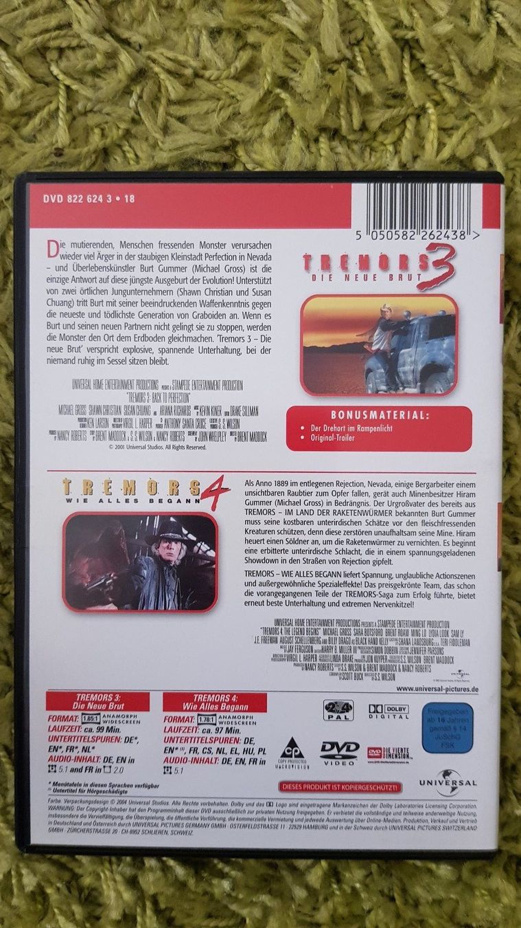 Tutti i DVDs: Tremors 3 + 4 – Usato da Dornach venduto da Letizia1987 1