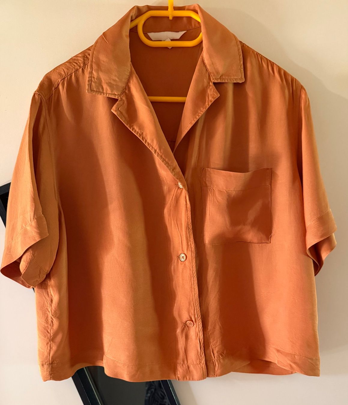 H&M Blusen: Kurzarmbluse H&M, orange – Gebraucht aus Zäziwil von kreative-ideen