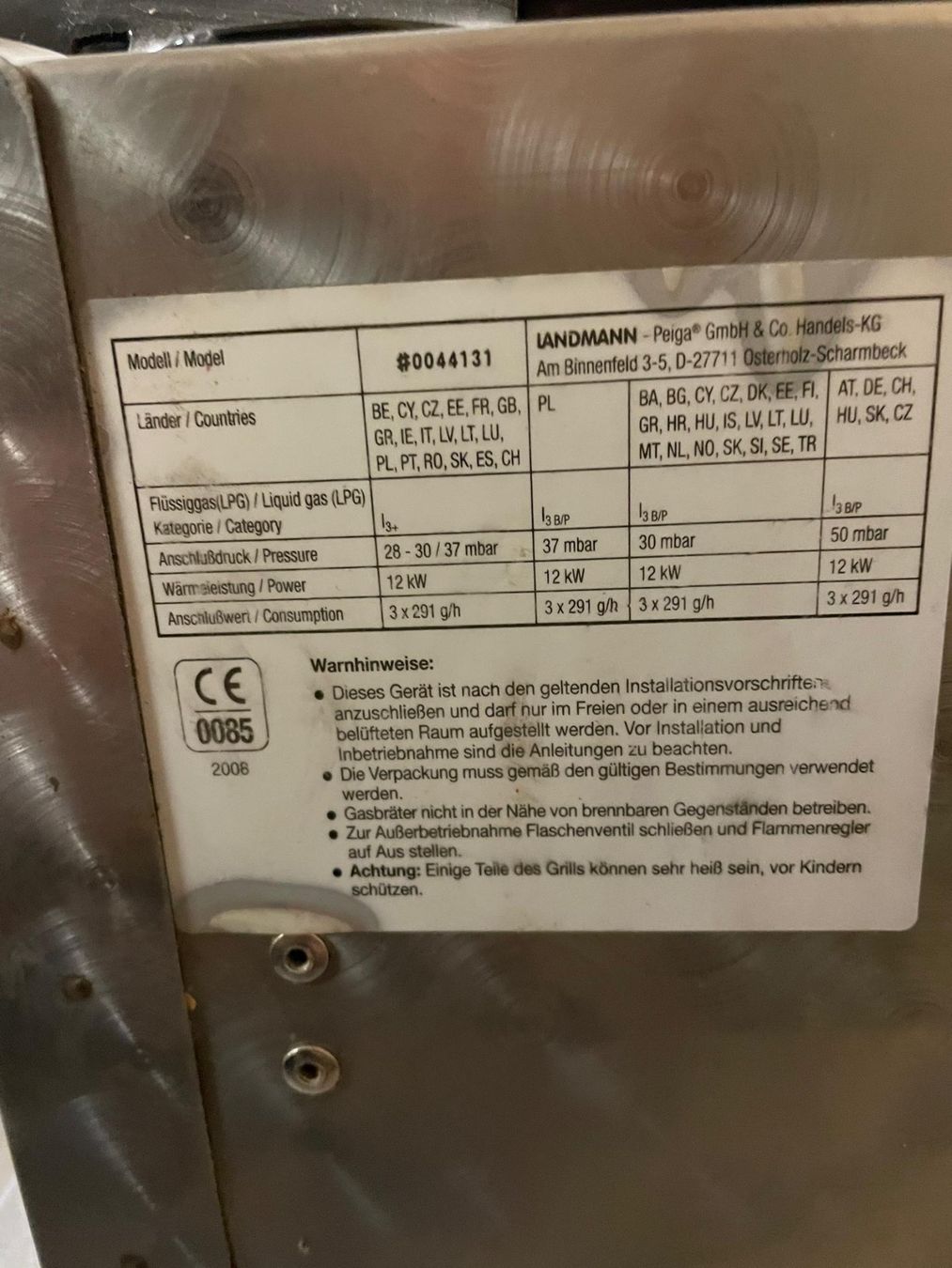 Griglie: Gasgrill – Usato da Rupperswil venduto da Tinka88 3