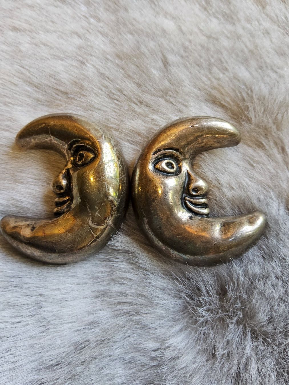 Orecchini pendenti & Orecchini a lobo: Vintage versilberte Halbmond Ohrclips – Usato da Zürich venduto da SciTec 4