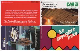 4 ungebrauchte deutsche Telefonkarten aus der S Serie