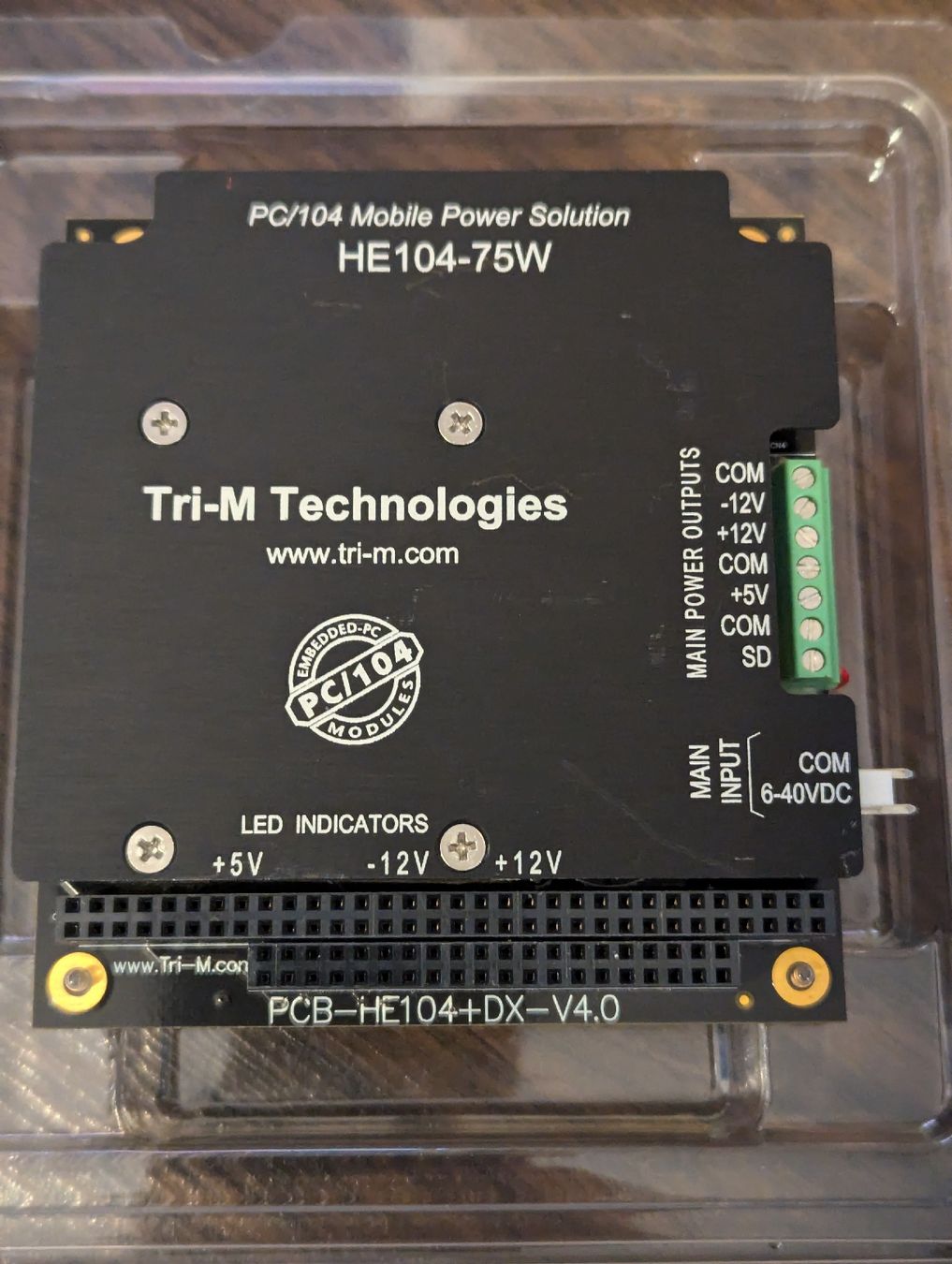 Alimentazione elettrica: Tri-M HE104-75W PC/104 Power Supply Module New – Nuovo e nell'imballaggio originale da Baden venduto da swiss-alps 1
