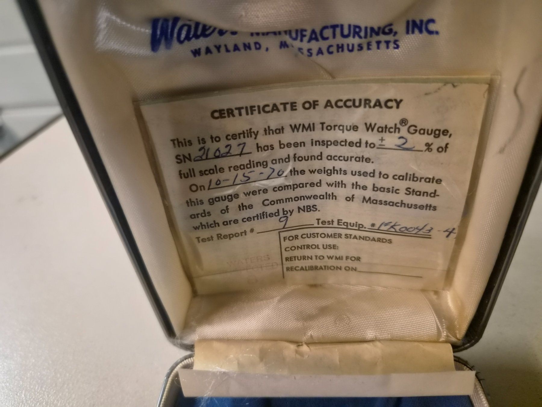 Misurare: Torquemètre / Dynamomètre de précision Waters "Torque Watch – Usato da Conthey venduto da greenday85 7