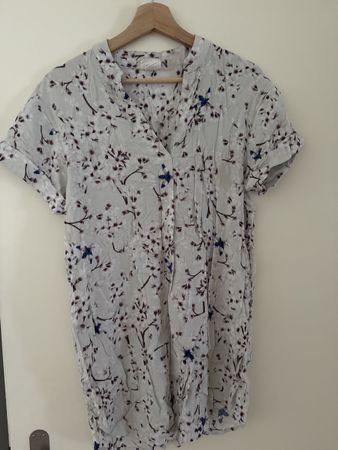 Tunika Bluse mit Blumenmuster, Gr. 38, Top Zustand