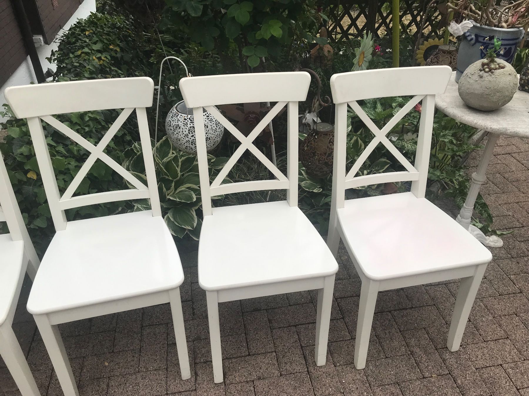 Ikea Sedie: 4  Holzstühle  IKEA  weiss – Usato da Untersiggenthal venduto da Murmi10 1