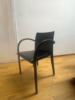 6x Thonet Stühle mit Armlehnen  Schwarz