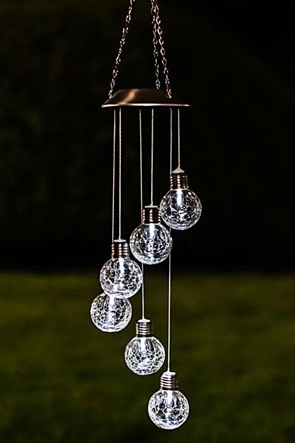 Sonstige Dekorationen & Accessoires: Windspiel mit LED Solar Kugeln weiss – Neu und originalverpackt aus Wettingen von Swala 4