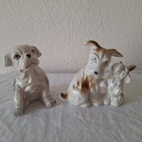 Versand möglich! Porzellan Hunde, Vintage, Terrier, Mops