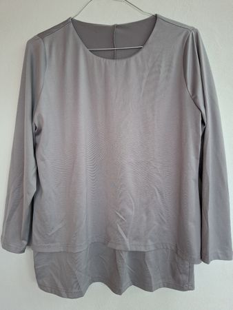 Damen Langarmshirt grau Polyester Elasthan neuwertig