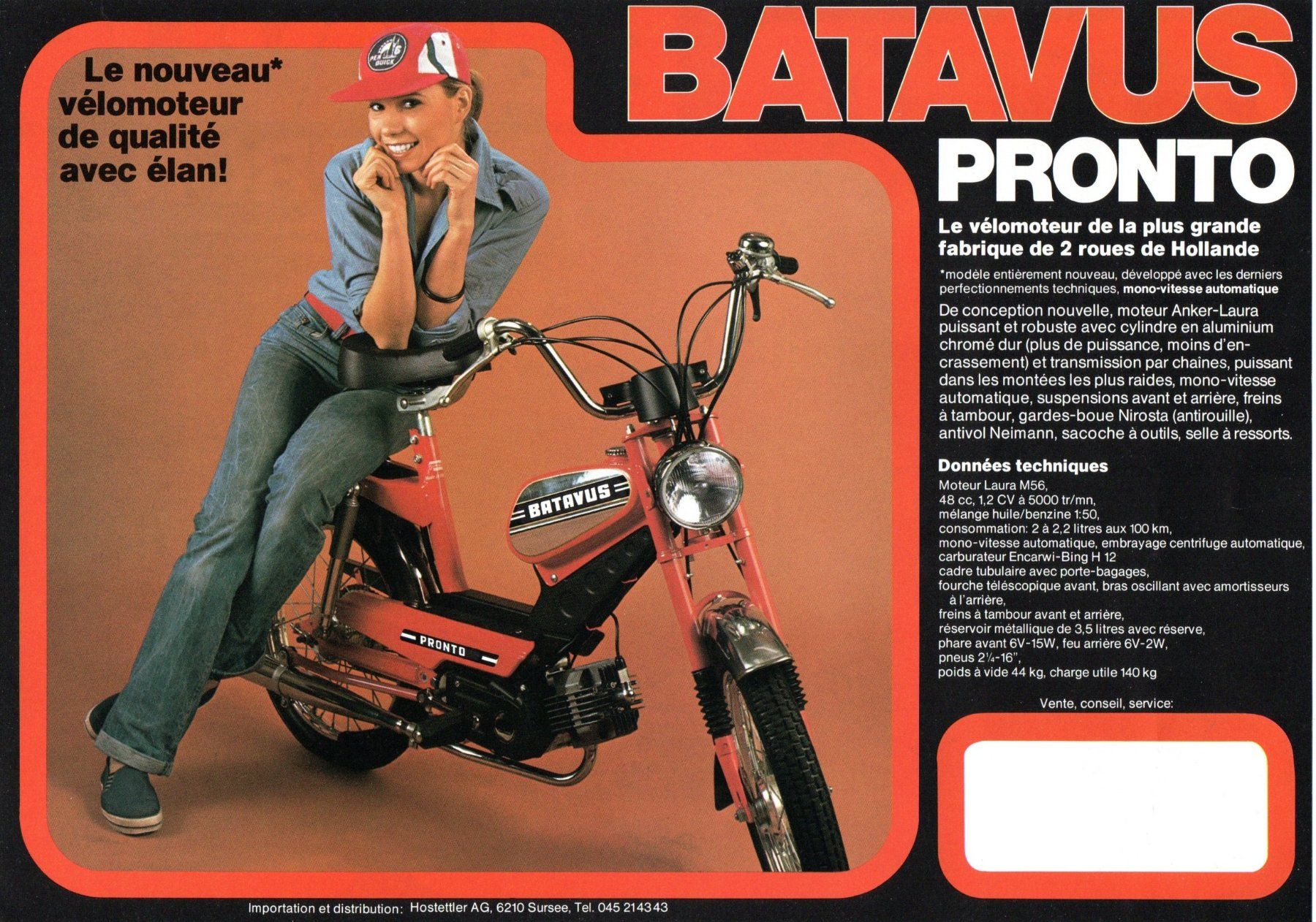 Batavus Mofas: Mofa Batavus Pronto - Originalprospekt – Gebraucht aus Malans GR von Chueche427 1