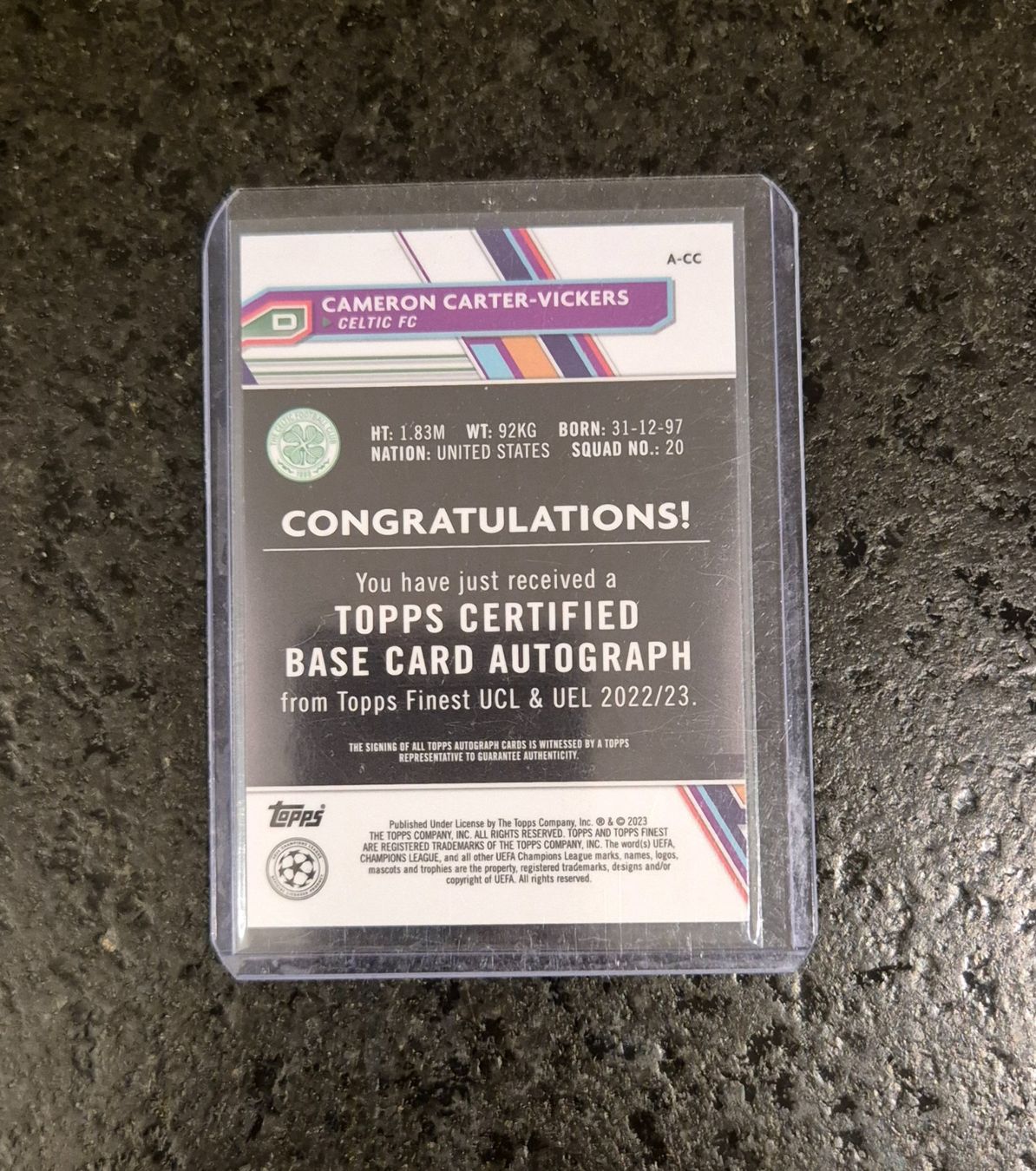 Topps Carte collezionabili: Cameron Carter-Vickers Autogramm - Celtic - Topps – Nuovo (secondo la descrizione) da Burg AG venduto da Danoe 1