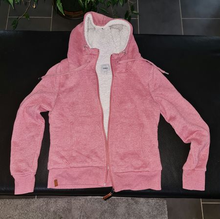 Kuscheliger ONLY Kapuzenpullover Gr. S Teddyfutter altrosa